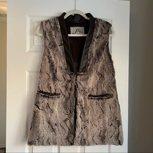 Faux Frenzi by Dena fur vest, size medium